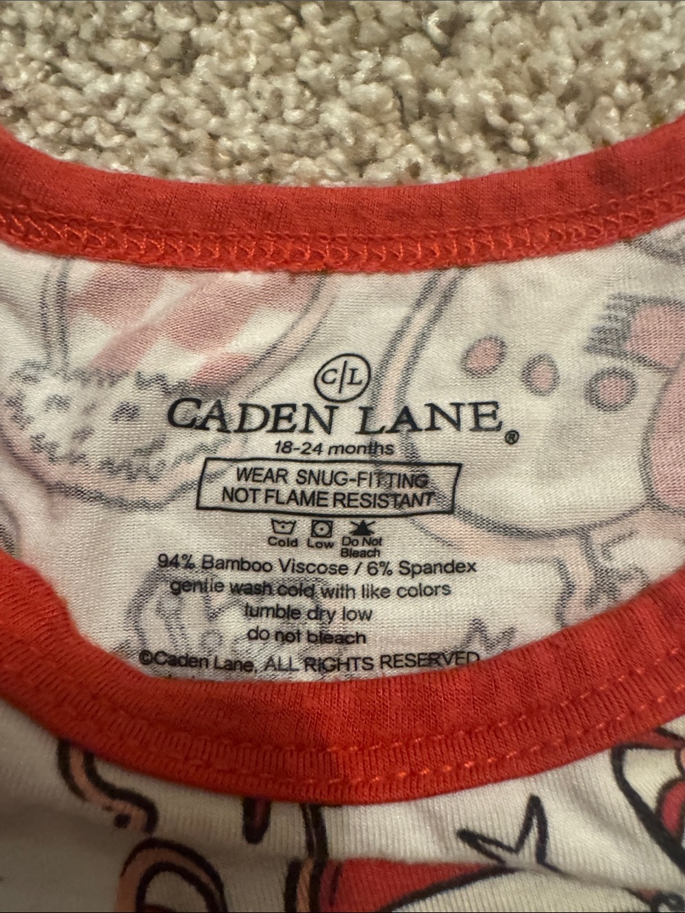 Caden Lane Santa’s Cookies 2-piece Pajamas - Picture 3 of 5